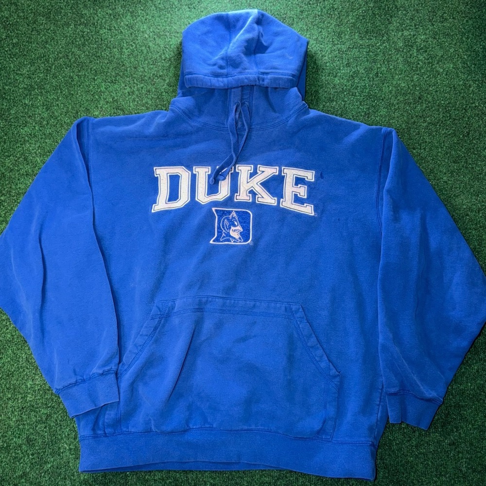 Duke Blue Devils Hoodie Royal Blue Collegiate Sweatshirt Mens No Size Tag